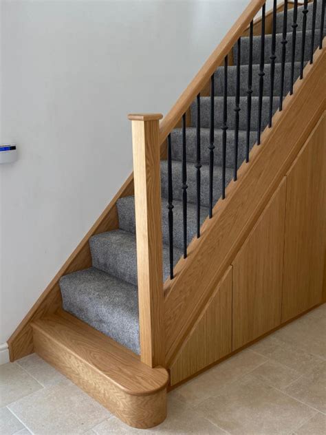 New Oak And Wrought Iron Staircase Moderne Escalier Autres