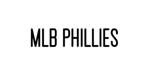 Mlb Phillies Font Free Download The Fonts Magazine