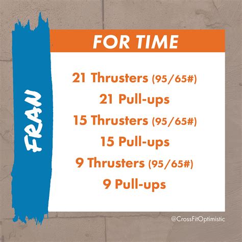 Crossfit Girl Wod Fran For Time 21 15 9 Reps Of Thrusters 9565lb