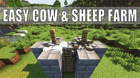 Cow Farm Minecraft 119 Easy Starter Farm For Leather Wool Steak