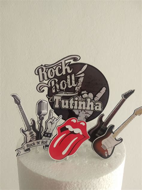 Bolo Tema Rock N Roll Arquivo De Corte Topper De Bolo Rock N Roll No