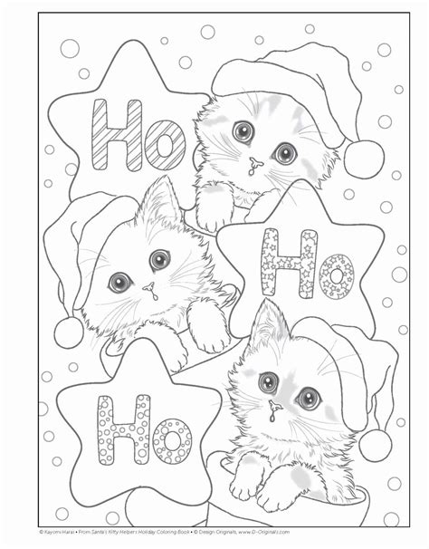 Image Result For Christmas Kitten Coloring Pages Libri Da Colorare