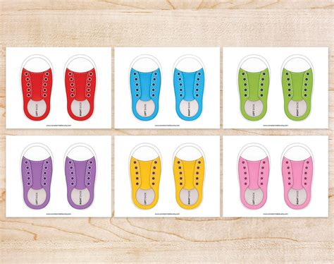 Shoe Lacing Practice Printable Shoe Tying Cards Lacing Etsy