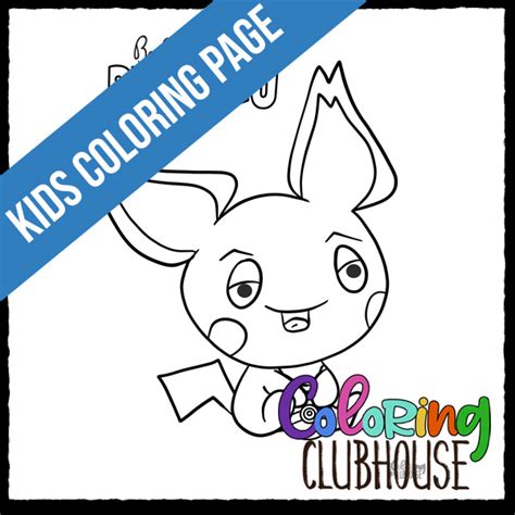 Baby Pikachu Pokemon Coloring Page Coloring Clubhouse
