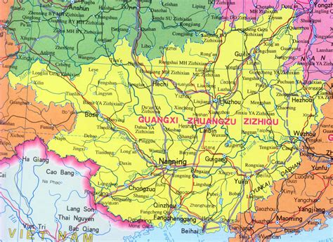 Map of china, satellite view. Guangxi Zhuang Autonomous Region Map, China - Full size ...