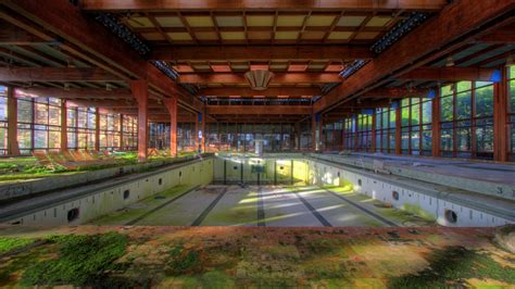 Wallpaper Building Ruin Abandoned Swimming Pool Pripyat Decay