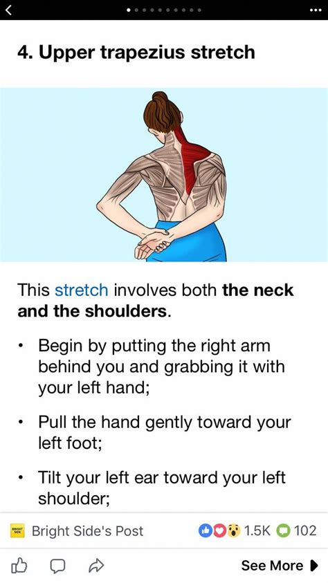 Upper Trapezius Stretch Neck Exercises Exercise Trapezius Stretch