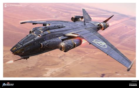 Avengers Quinjet Exterior Design Concept Art By