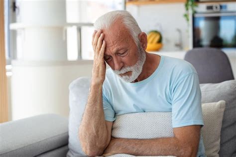Premium Photo Headache Senior Man Suffering From Migraine Pain