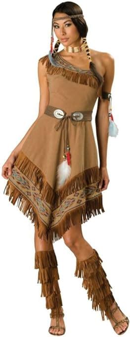 incharacter womens western indian maiden pocahontas sacagawea tribal costume l 12 14 amazon