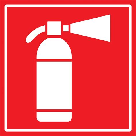 Industrial Fire Safety Decal 24 X 24 Square Vinyl Signage
