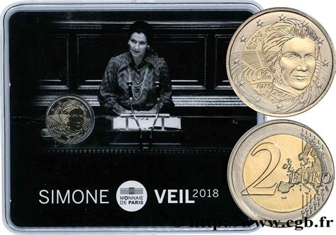 France Blister Bu 2 Euro Simone Veil 2018 Pessac Feu614506 Euro Coins