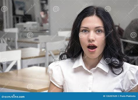Surprised Girl With Open Eyed Stock Image Image Of Astonishment Long