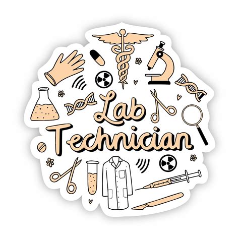 Lab Technician Sticker Lab Technician Medical Stickers Lab Tech
