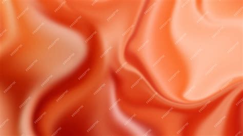 Premium Vector Elegant Orange Satin Background Wavy Silk Fabric Texture