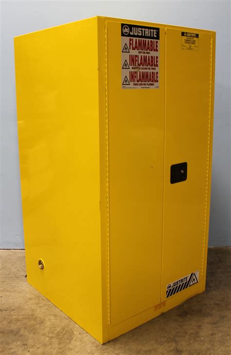 Justrite blue steel safety cabinets for corrosives have the same quality safety features as the cabinets for flammables. Refurbished Justrite Sure-Grip EX 896000 Flammable Safety ...