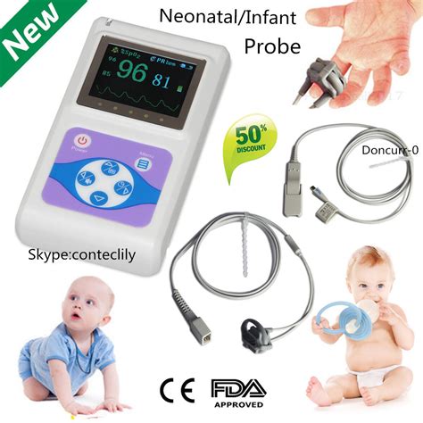 Neonatal Infant Pediatric Kids Born Pulse Oximeter Spo2 Monitor Pc Sw