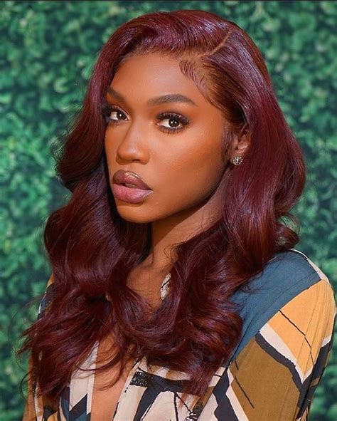 99j burgundy color body wave 13x4 lace front wigs for black women burgundy hair wig