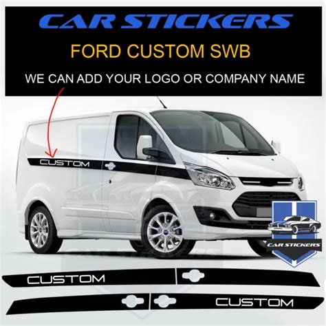 Ford Transit Custom Side Decals Racing Stripes Van Stickers For Swb