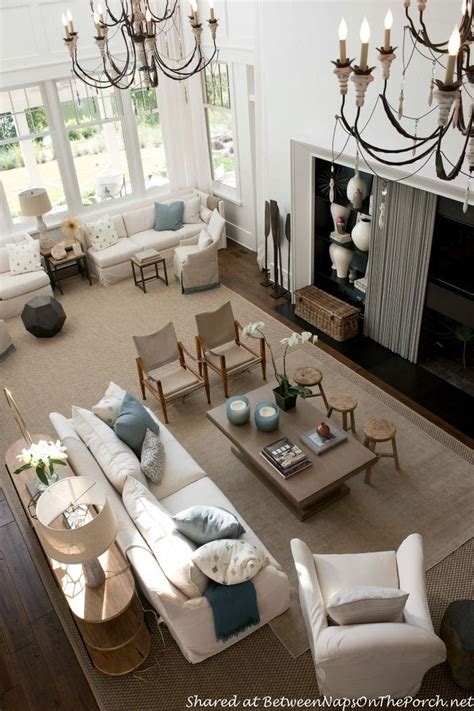 30 Relaxing Large Living Room Decorating Ideas Coodecor Hamptons
