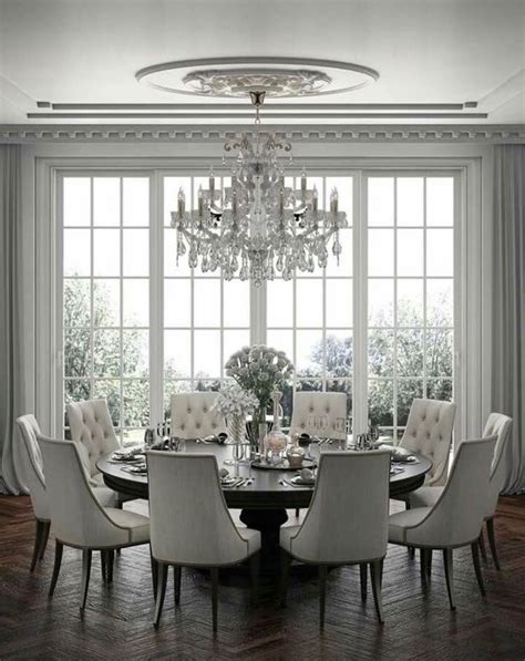 Gorgeous White Dining Room Round Dining Room Dining Room Cozy