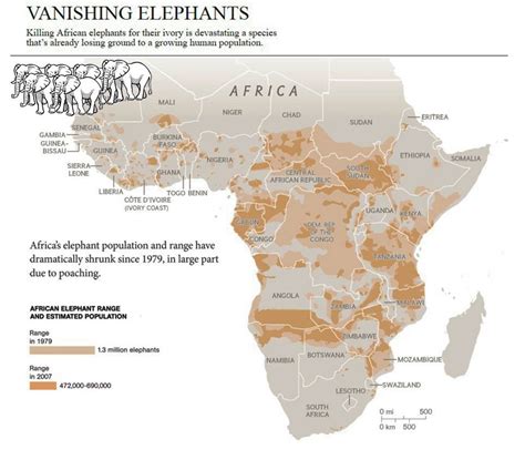 GIS Research and Map Collection: Maps in the News: African Elephant