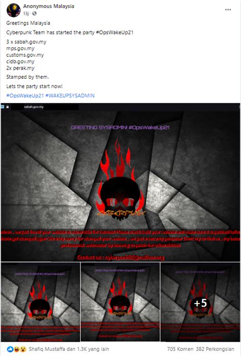 Kementerian pendidikan malaysia, blok e8, kompleks e, pusat pentadbiran kerajaan persekutuan, 62604 w.p. Anonymous Malaysia dakwa sudah godam beberapa laman web ...