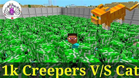Thousand Creepers Vs Cat In Minecraft Youtube