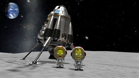 Ksp Silver Mun Lander From Space Station Youtube