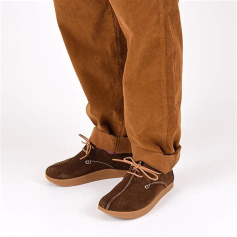 Yogi Dark Brown Lennon Hairy Suede Negative Heel Shoes Rivet Clothing