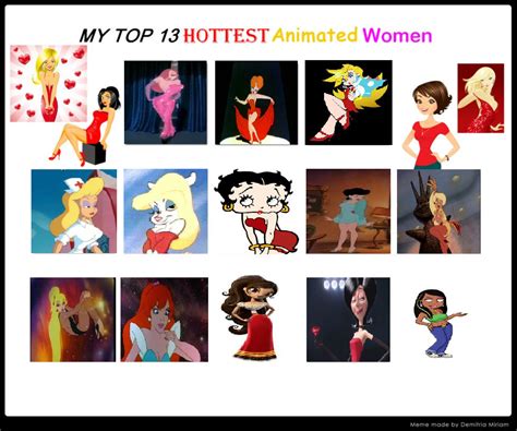 My Top 13 Hottest Animated Women By Mileymouse101 On Deviantart