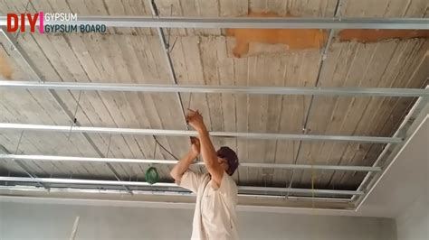 Create Ceiling From Gypsum Board Gypsum Board Installation Diy Gypsum