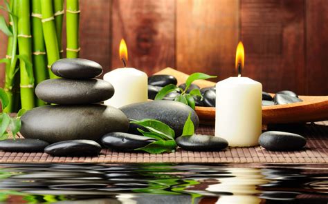 Massage Stones And Candles Photography Hd Wallpaper 2880×1800 78191