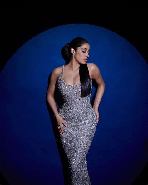 Janhvi Kapoor Sparkles Bright In A Silver Bodycon Dress