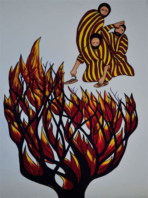 Gisele Bauche The Burning Bush Acrylic Spiritualityandartca