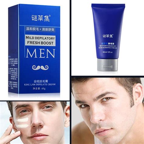60ml men permanent hair removal cream for facial pubic beard depilatory paste ebay