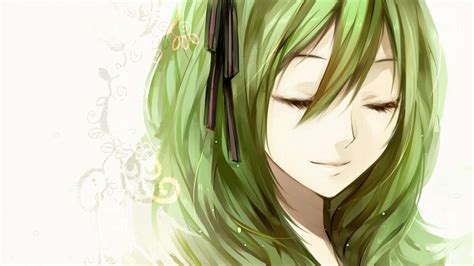 Green Anime Girl Wallpaper