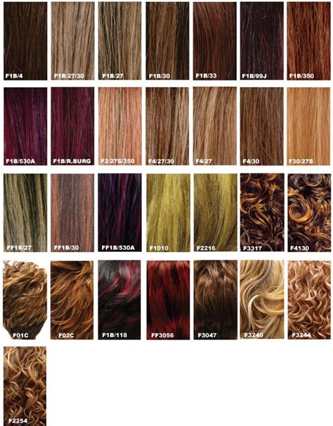 Janet Collection Hair Color Chart Colorhtw