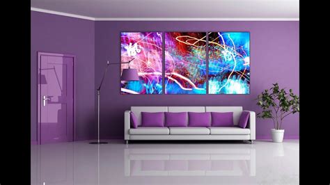 Purple Wall Paint Living Room Furniture Decor Ideas Youtube