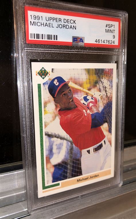 💎🐐michael jordan 🐐💎 chicago 1991 baseball rookie card psa 9 mint upper deck michael jordan rookies