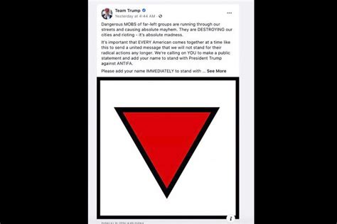 Facebook Removes Trump Ads With Upside Down Red Triangle