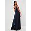 Navy Sleeveless Low Back Bow Maxi Dress  Missguided