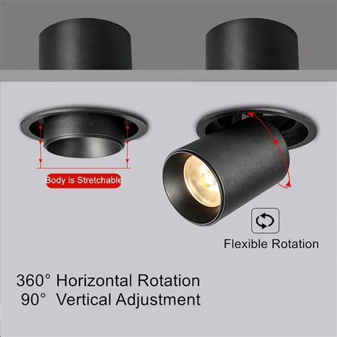 Indoor 12w Led Spotlight 360 Adjustable Ceiling Light Rotating And