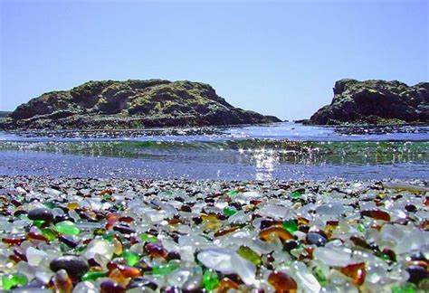 Dumping glass on the beach has led to. Glass Beach, California