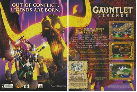 Gauntlet Legends Print Adposter Art Playstation Sega Dreamcast