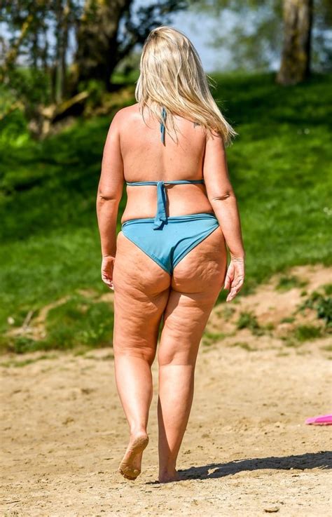 Josie Gibson Tucks Into Crisps As She Embraces Fuller Figure In Blue Bikini Nearly Two Years
