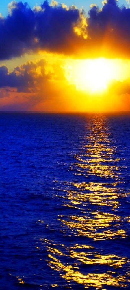 ~ Sunrise Over Blue Ocean ~ Light Pinterest