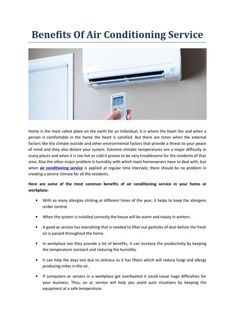 Benefits Of Air Conditioning Service Air Conditioning Installation Air