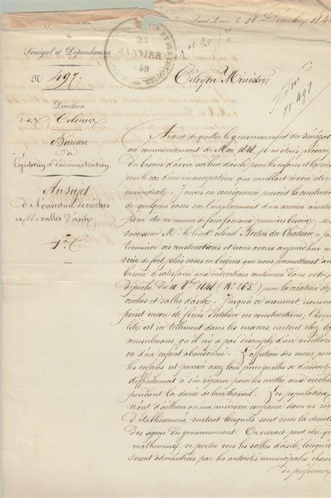 Lettre Manuscrite Autographe Signée Et Datée Du 18 Décembre 1848 à