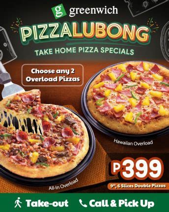 Greenwich Pizzalubong Take Home Pizza Treats Take Out Or Pickup